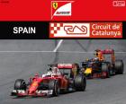 Σεμπάστιαν Φέτελ, τρίτο σε το 2016 Ισπανικά Grand Prix με τη Ferrari